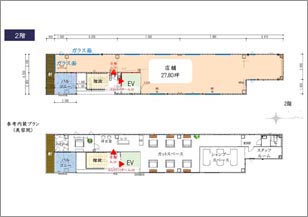 阪急京都線「烏丸」駅 徒歩3分 シーステージ烏丸 2階　平面図