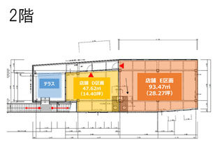 近鉄長野線　富田林駅　徒歩1分 (仮称）フィル・パーク富田林駅前　2階平面図