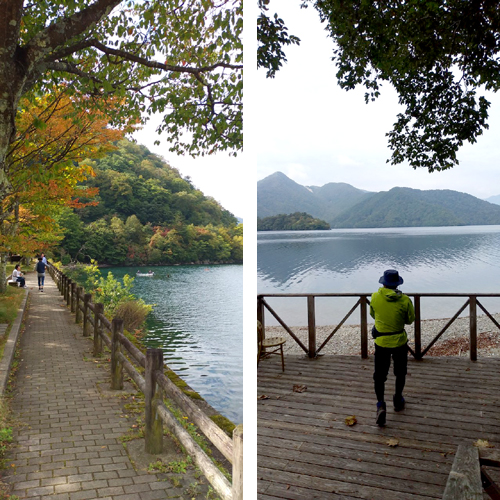 紅葉が始まりかけた中禅寺湖から湯本の宿へ