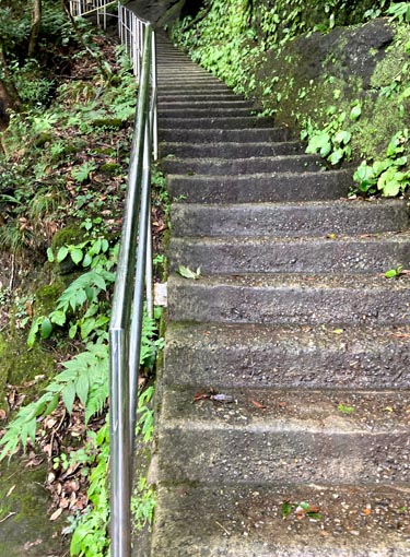 鋸山の中腹に広がる日本寺
